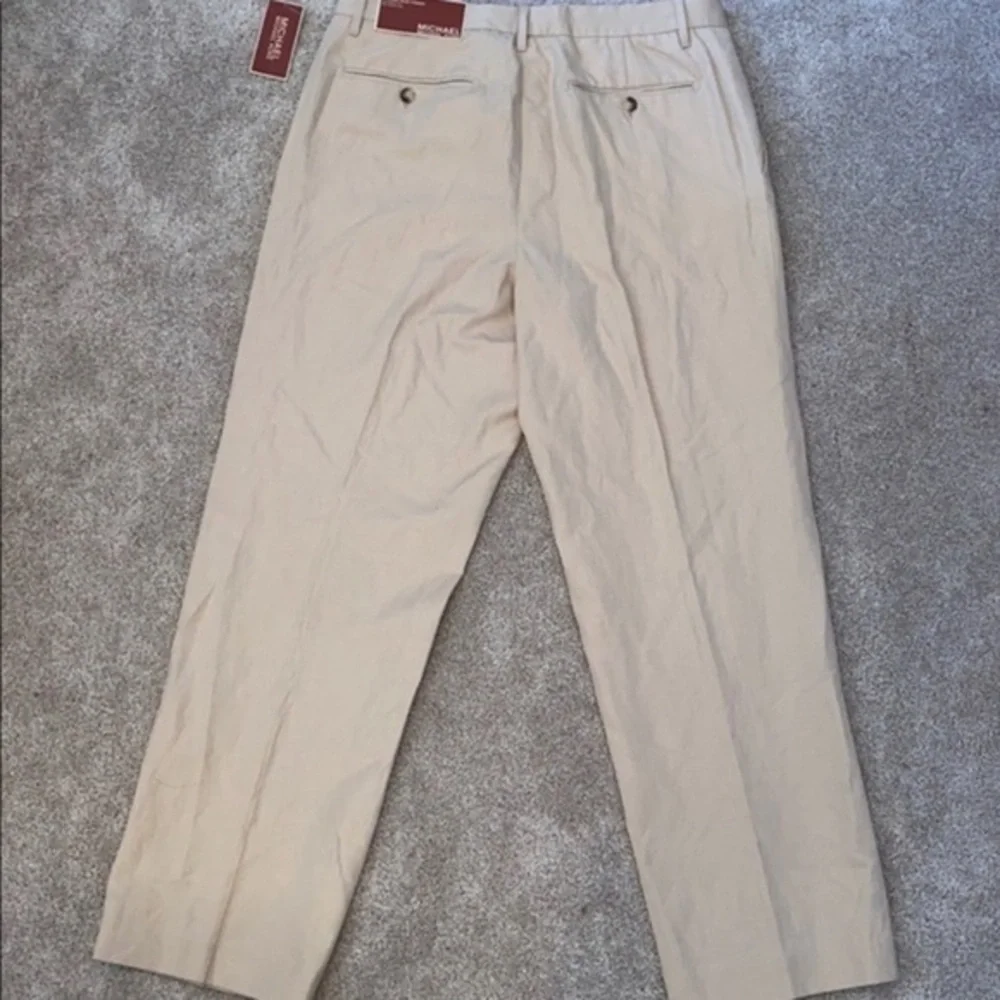 NWT Michael kors Bryant flat front classic fit relaxed leg dress pants